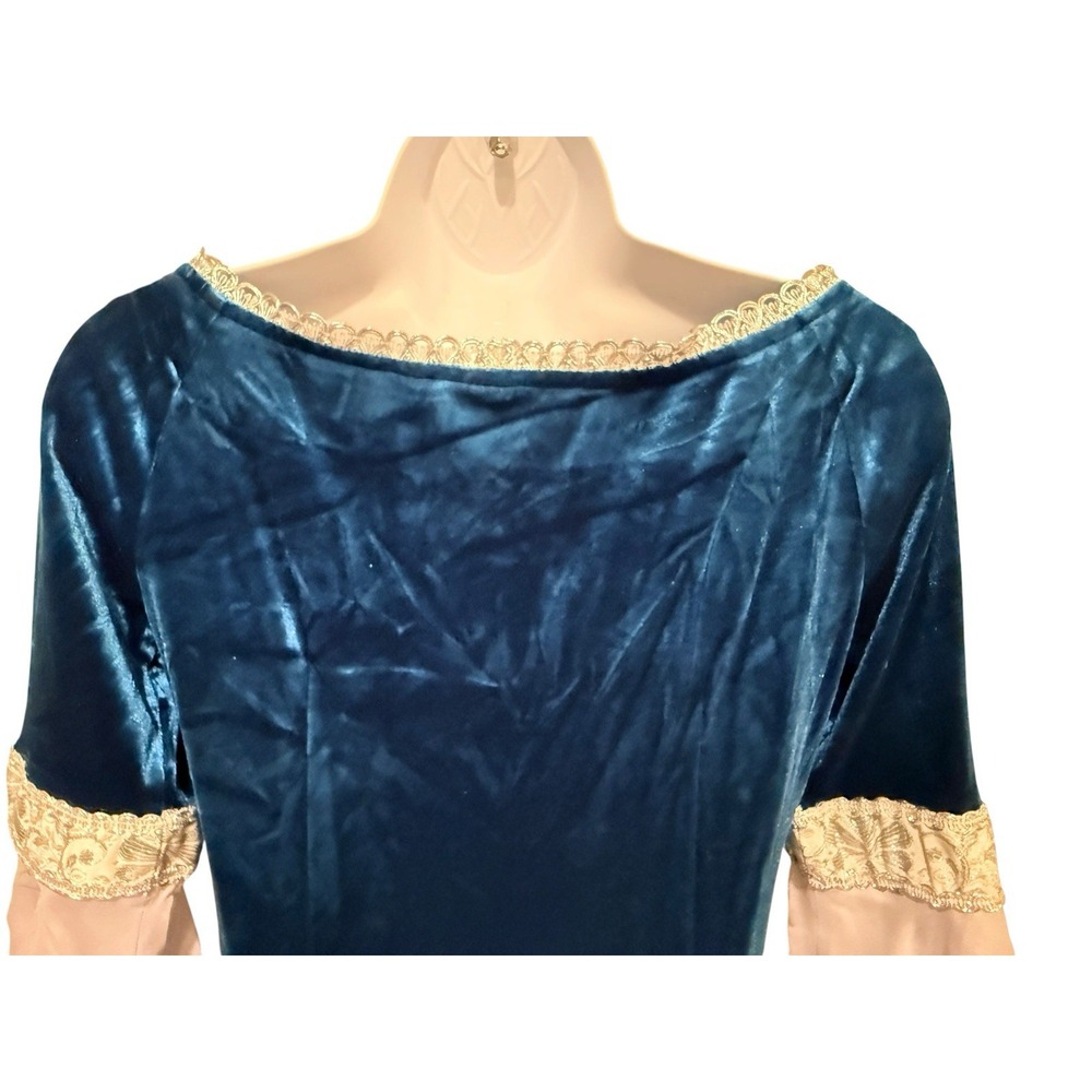 Daizbella S Renaissance Medieval Velvet Gown Bell Sleeve Faire LARP Costume - Picture 7 of 10